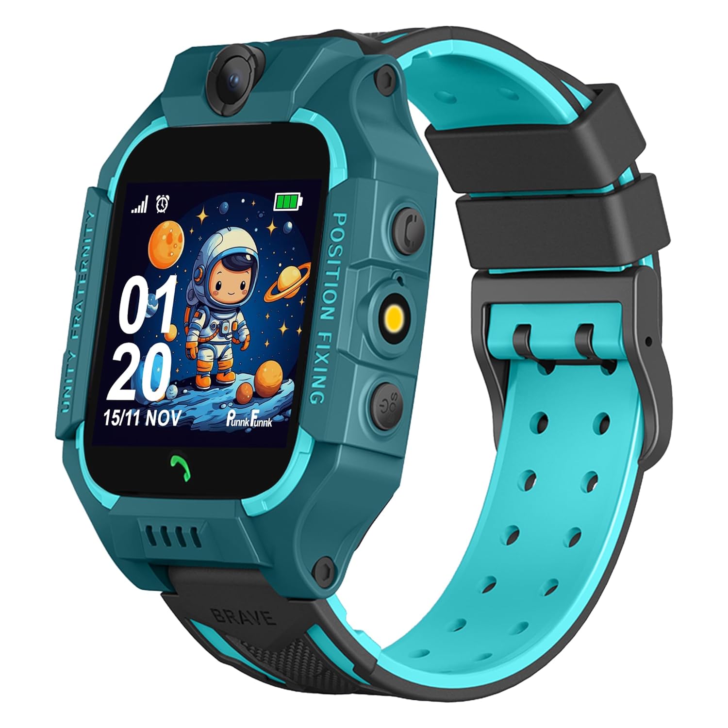 Punnk Funnk® Q18 Present Smart Kids Lbs Location Tracking Watch with Voice Calling, Sos, Remote Monitoring, Camera, Geo-fencing Function (ocean Green) - Digital Shop Now Punnk Funnk® Q18 Present Smart Kids Lbs Location Tracking Watch with Voice Calling, Sos, Remote Monitoring, Camera, Geo-fencing Function (ocean Green)
