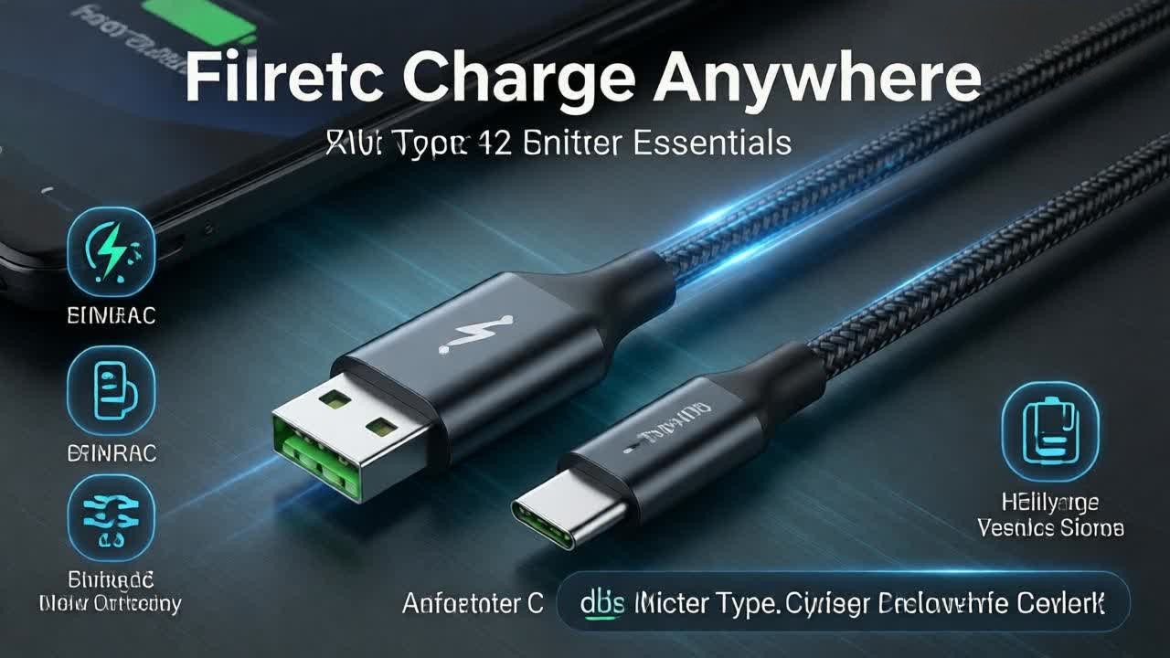 Fast Charge Anywhere: 1 Meter Type C Cable Essentials