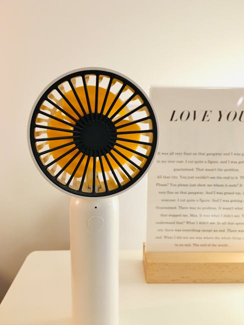 USB Rechargeable Mini Table Fan: 3 Speed Cooling Power